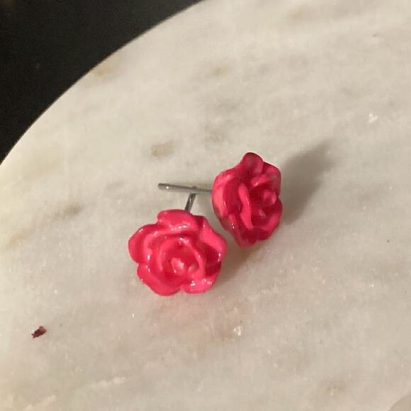 Stud Earrings rose pink - Picture 1 of 2